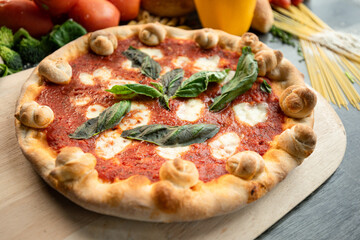 fresh margherita pizza