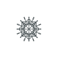 christmas snowflake isolated on white background