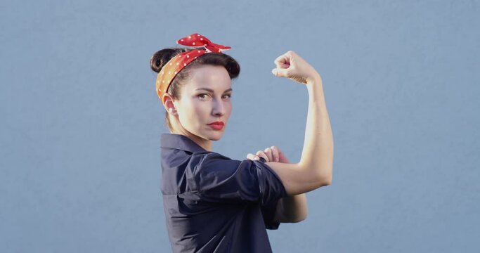 We can do it Pop Art Strong Female Showing Women Power with a Fist
