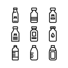 milk bottle icon or logo isolated sign symbol vector illustration - high quality black style vector icons
