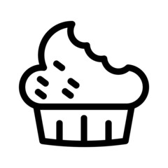 muffin icon or logo isolated sign symbol vector illustration - high quality black style vector icons
