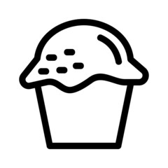 muffin icon or logo isolated sign symbol vector illustration - high quality black style vector icons
