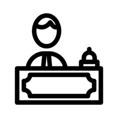 reception icon or logo isolated sign symbol vector illustration - high quality black style vector icons
