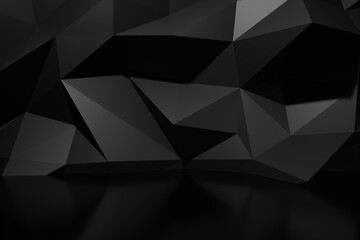 Geometry polygon black wall