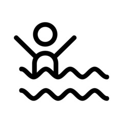 swimming icon or logo isolated sign symbol vector illustration - high quality black style vector icons
