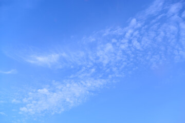 Blue sky with white cloud. Copy space. 
