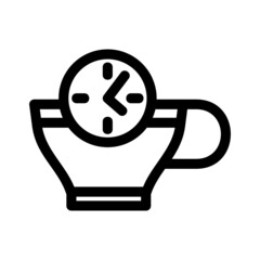 tea time icon or logo isolated sign symbol vector illustration - high quality black style vector icons
