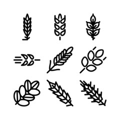 Fototapeta premium wheat ear icon or logo isolated sign symbol vector illustration - high quality black style vector icons 
