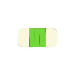 Eraser isolated on white background. Vector flat illustration.  Subject of office supplies, education, office 