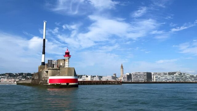 Le Havre, France - July 29, 2021: Le Havre, urban French commune and city in the Seine-Maritime department in the Normandy region of northwestern France. Le Havre is the second port of France.