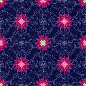 Blooming flowers design Summer meadow seamless pattern. Plant background A lot of different flowers. Trendy floral design
Creative style. Print card, cloth, clothing, wrap, wrapper, web, cover, label