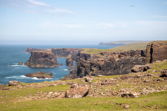 Eshaness Cliffs on a calm day 