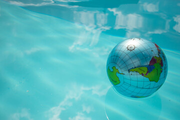 World ball on the water