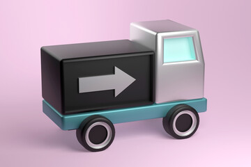 delivery truck icon. 3d render