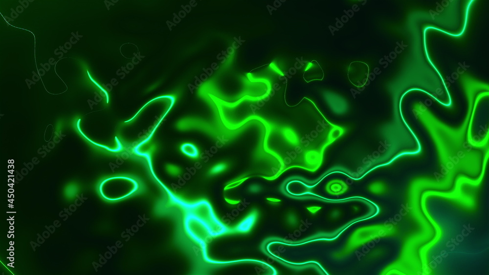 Poster vivid curves stripes 3d render with geometric blur. wavy random curvature with gradient and creative