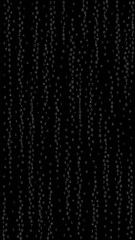 Falling numbers, big data concept. Binary white flying digits. Delicate futuristic banner on black background. Digital vector illustration with falling numbers.