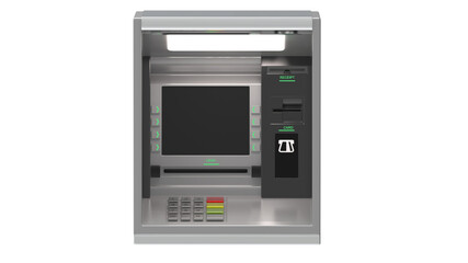 Atm machine. Bank machine. 3d rendering