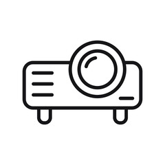 projector line icon illustration vector graphic