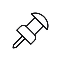 push pin line icon illustration vector graphic