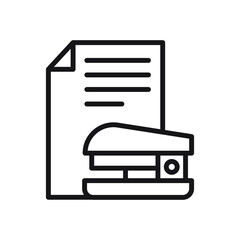 stepler line icon illustration vector graphic