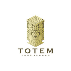 creative totem logo with minimalist color concept. for logo inspiration