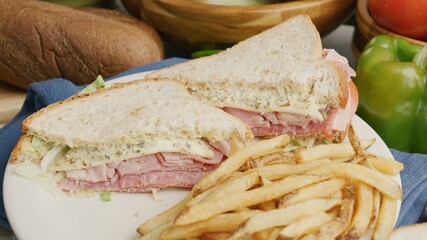 Ham and Salami sandwich