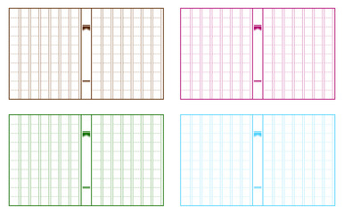 白紙の原稿用紙背景素材イラスト
