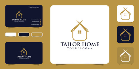 tailor house logo design inspiration and business card