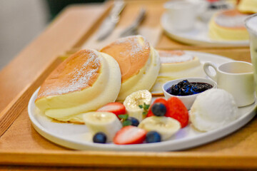 Korean Fluffy Pancakes in Myeongdong 