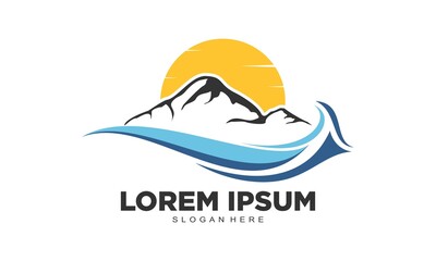 Elegant mountain logo design