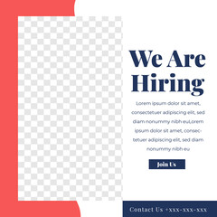 Job Vacancy feed design social media post template