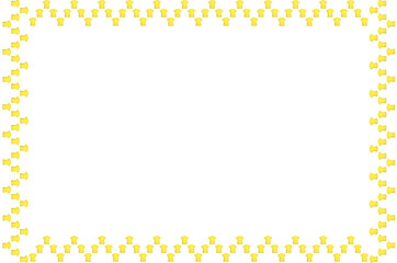 Frame made with t shirt in white background from the top view has space for your messages