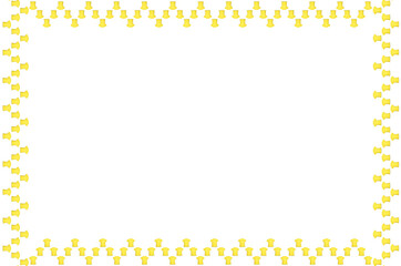 Frame made with t shirt in white background from the top view has space for your messages