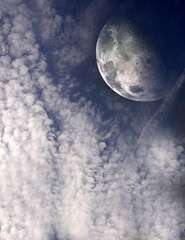 moon and clouds