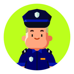 cartoon policeman in uniform