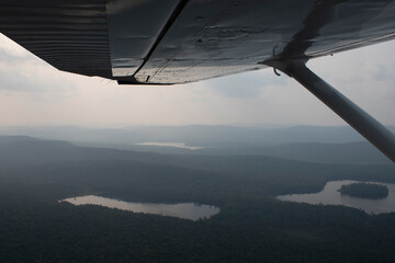 seaplane view over the Adirondacks
