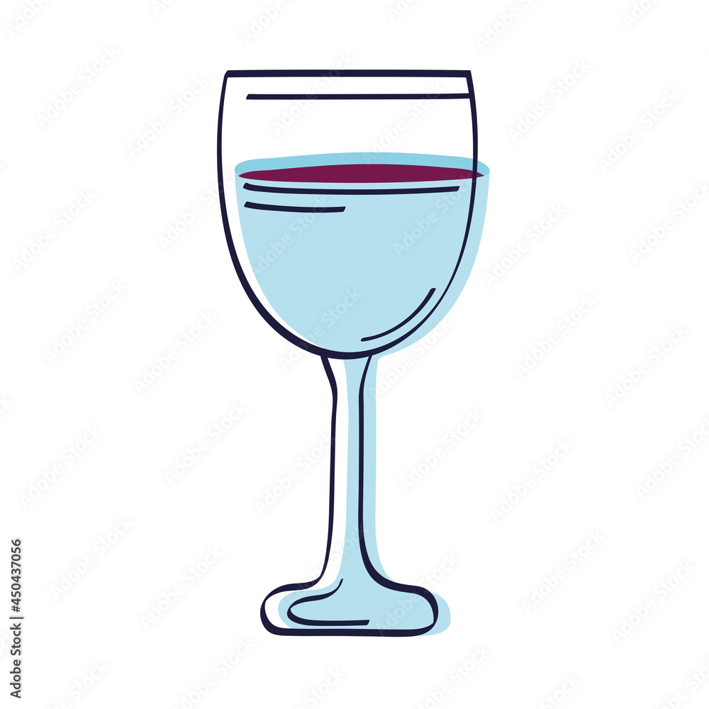 Wall mural wine cup glass