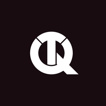 Letter QT simple logo design vector