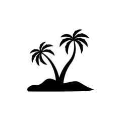 Palm tree icon design illustration template