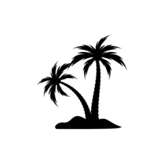 Palm tree icon design illustration template