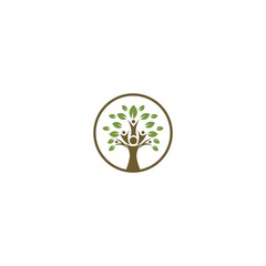 Obraz premium Tree abstract logo concept plant nature health tree