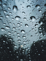 drops of water on the window