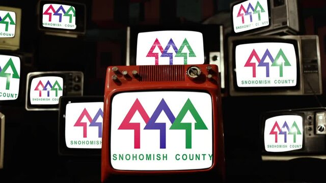 Flag of Snohomish County, Washington, and Vintage Televisions.  
