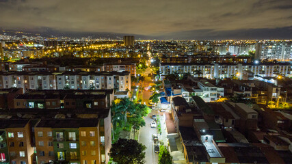 Fototapeta premium City at Night - Drone