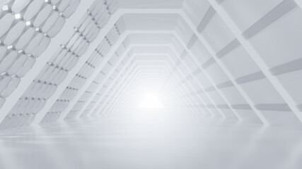 Abstract Futuristic empty floor and room Sci-Fi Corridor With light for showcase,room,interior,display products.Modern Future cement floor and wall background technology interior concept.3d render