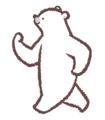 ウオーキングをするシロクマ