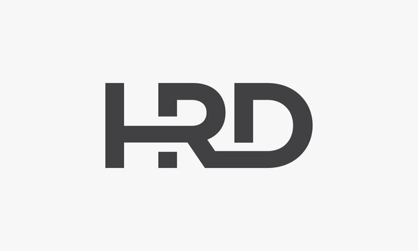HRD letter logo isolated on white background.