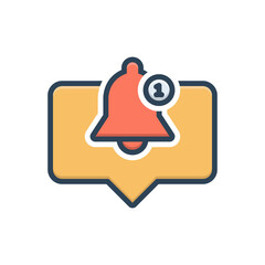 Color illustration icon for notifications 