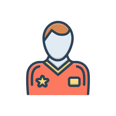 Fototapeta premium Color illustration icon for player 