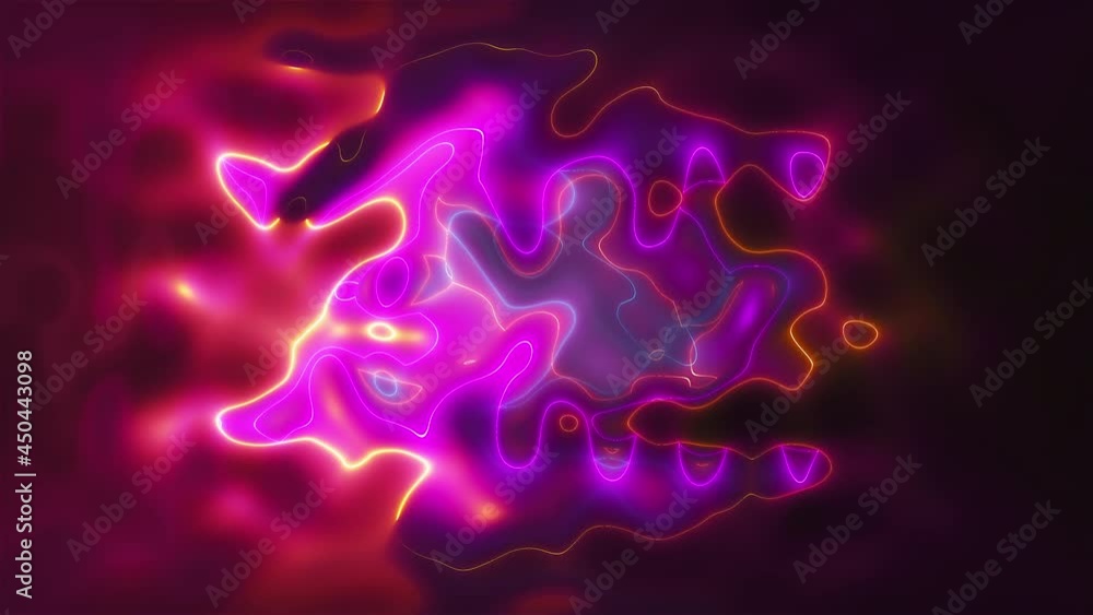 Poster vivid curves stripes 3d render with geometric blur. wavy random curvature with gradient and creative
